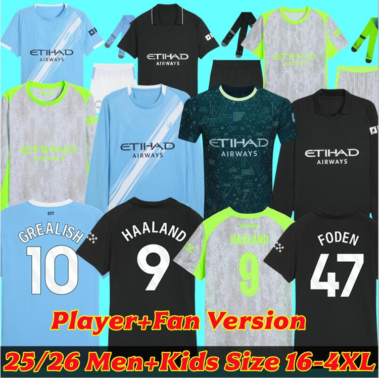 DOKU HAALAND 25 26 Ait-Nouri Marmoush SOCCER JERSEYS Reijnders CHERKI FODEN 2025 2026 RODRIGO mans Kovacic Matheus N ECHEVERRI football shirt men kids citis CiTyS 99