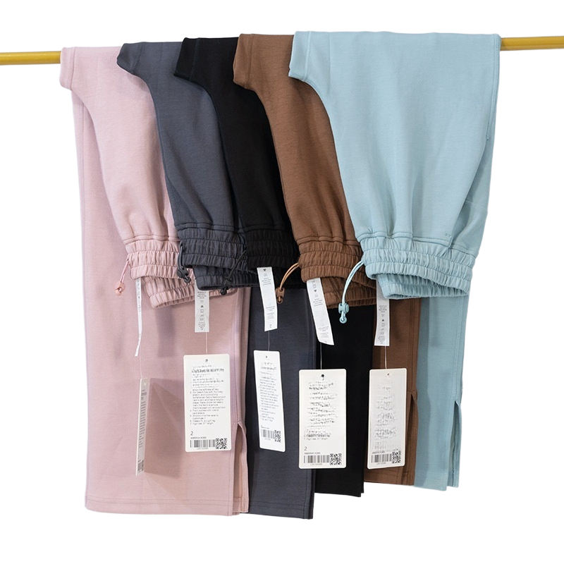 Womens Yoga Soft Pants Long Ladies High Waist Soft Fabric Straight Jogger Trousers Shows Legs Yoga Fitness Pant