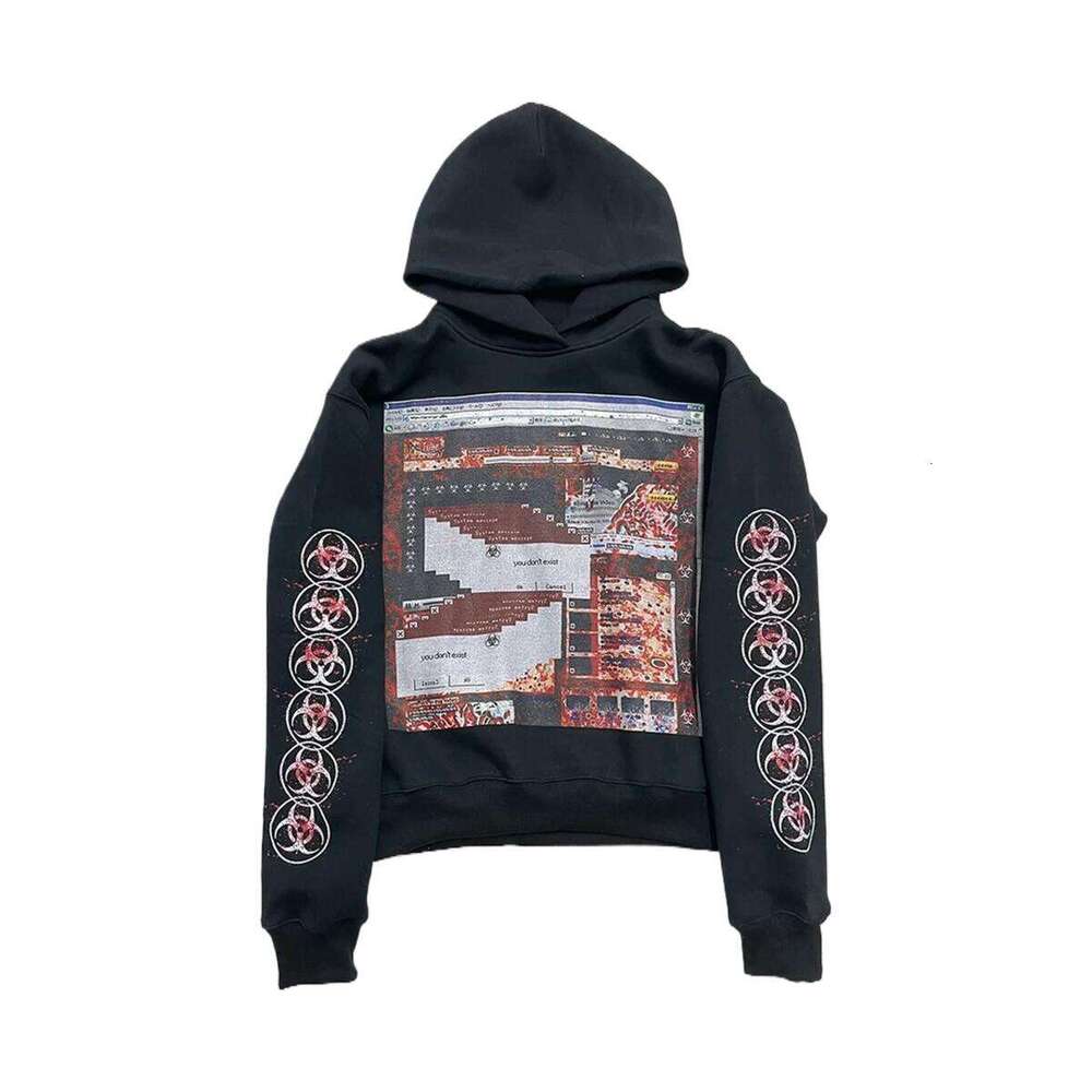 Y2k Black Glen Hoodies Grunge Sweatshirt Oversized Hoodie Tops Haruku Casual Streetwear Hip Hop Gothic Women Clothing