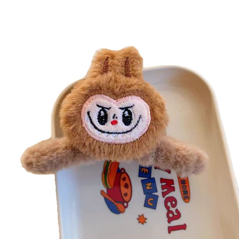 Labubu Plush Hair Claw Hats Scarves Gloves Cute Cartoon Hair Clip for Updos Hair Claw Accessories Set Claw Clips Jaw Clip Barrettes Hair Band