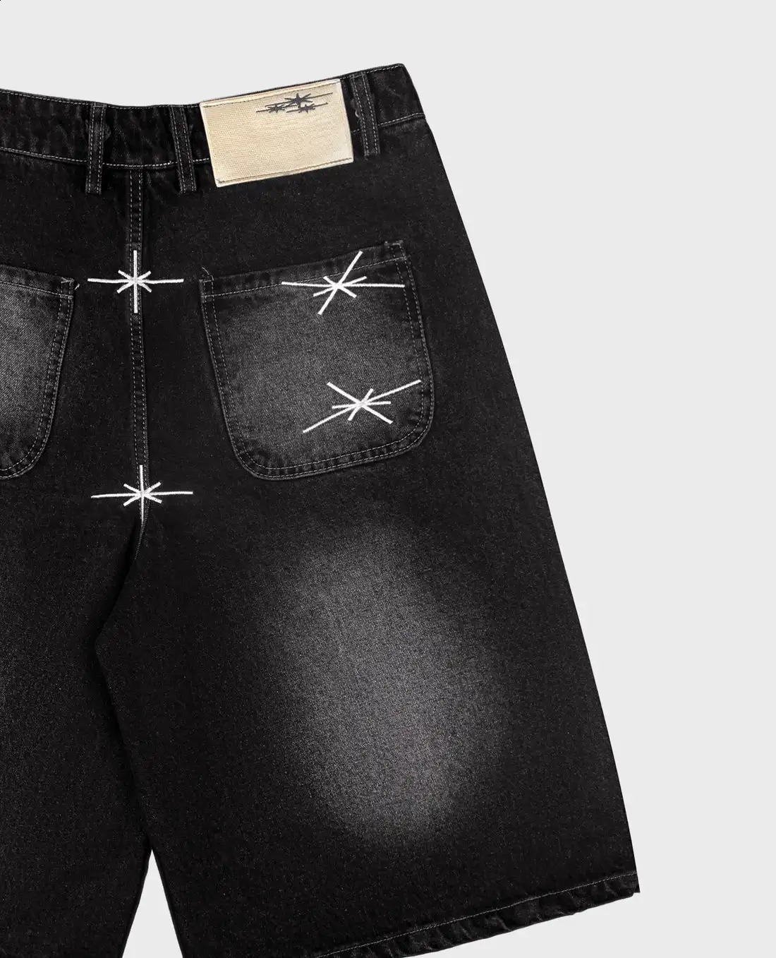 Streetwear Vintage Divin Denim Shorts Y2K Jeans Mens Harajuku Letter Baggy Shorts Low Waist Over The Knee Pants Casual Shorts 250828