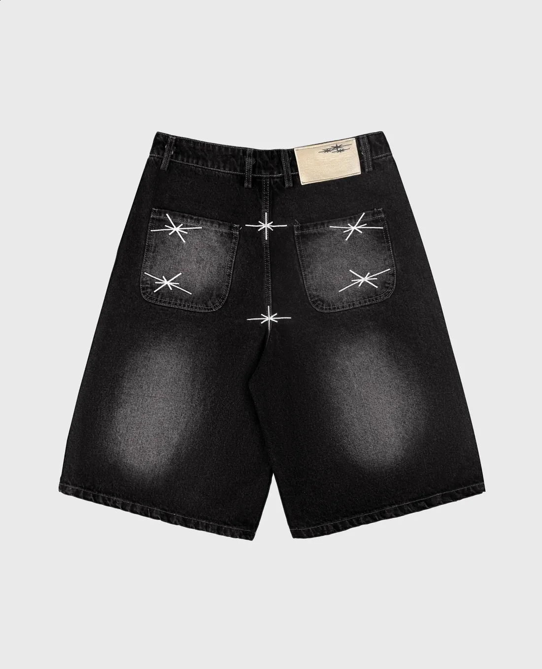 Streetwear Vintage Divin Denim Shorts Y2K Jeans Mens Harajuku Letter Baggy Shorts Low Waist Over The Knee Pants Casual Shorts 250828