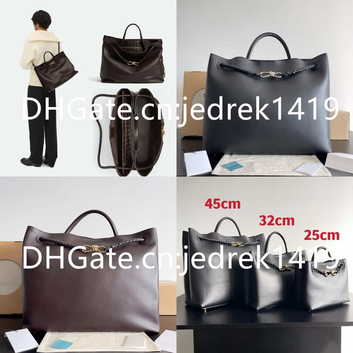 andiamo designer bag leather work tote bag dark brown luxury handbag 10a designer bag mirror quality suede computer shoulder bag designers woman travel shopping bag