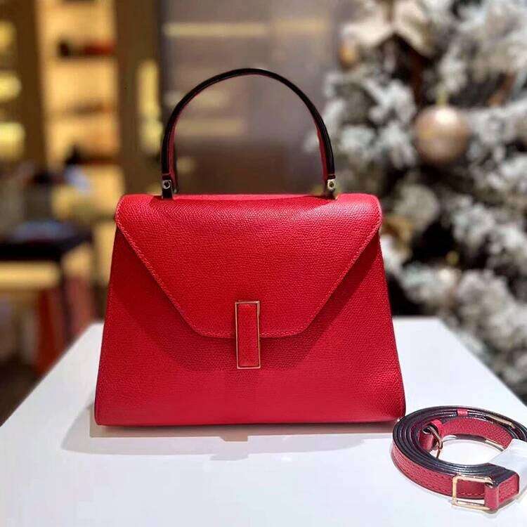 Hong Kong Genuine Leather Women's 2025 Large Red Wedding Bag Bridesmaid Oulder Crossbody Handbag