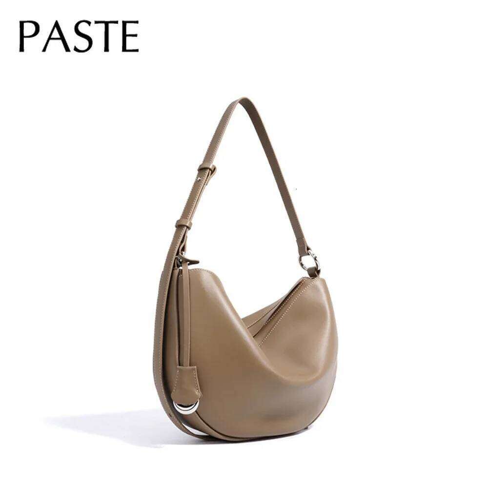 2025 Wine Red Fashion Designer Calfskin Leather Saddle Shoulder Bag High-End Simple Lock Women Handbag Dropshipping