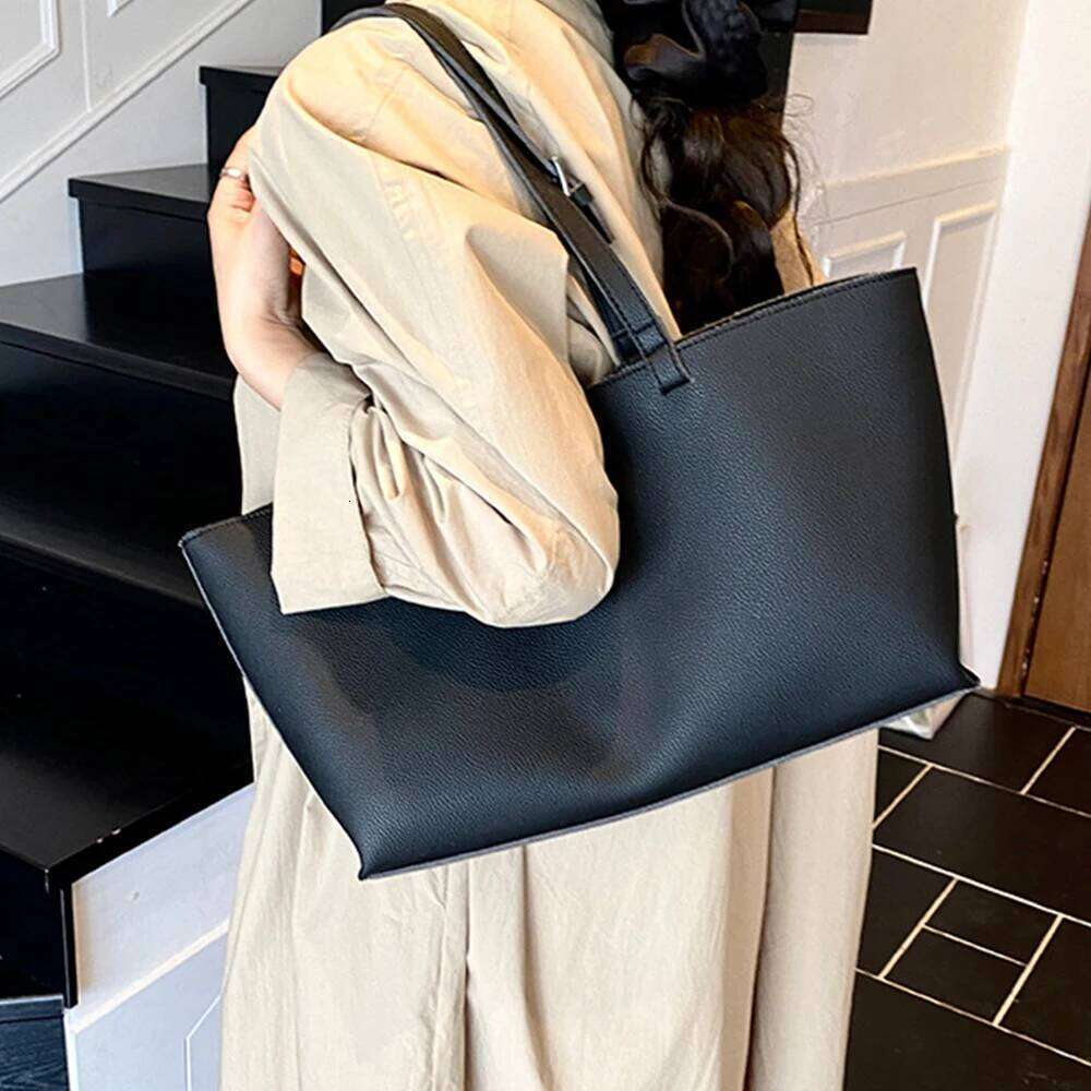 Fashion Large Capacity Tote Soft PU Leather Shoulder Bag NEW Casual Commuting Handbag Shopper Purses Bags For Women