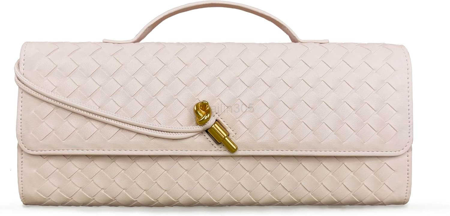 Clutch Purses for Women Formal Handmade Woven Shoulder Handbag Fashion Leather Crossbody Bags for Women M250828