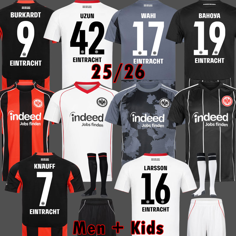 Eintracht TRIKOT Frankfurt 2025 2026 JAHRE Frankfurt Soccer Jerseys DOAN 25 26 BURKARDT M.GOTZE LARSSON WAHI SKHIRI KOCH BOHOYA KNAUFF football shirt
