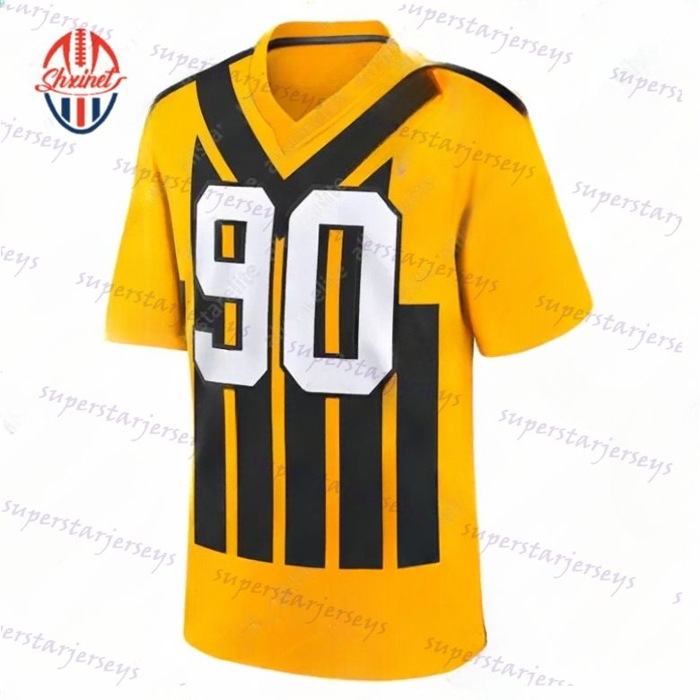 Custom Design Throwback Jerseys Aaron Rodgers Jack Sawyer Will Howard DK Metcalf Watt Football Patrick Queen Joey Porter Jr Franco Polamalu Fitzpatric