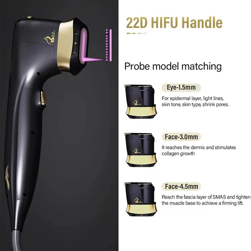 22D HIFU Ultrasound Beauty Device For Wrinkle Rejuvenation And Face Slimming Improves Facial Contours And Body Shaping Machine