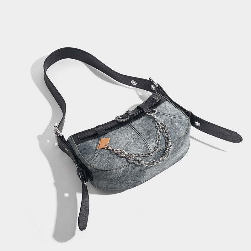 Autumn New Women s Shoulder Bag Spicy Girl Denim Armpit Bag Women s Crossbody Bag Fashionable And Popular Autumn New Designer Bag Niche Retro Denim Ha