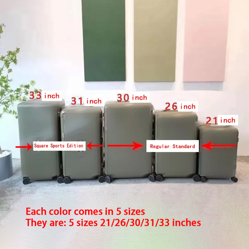 Luggage designer travel wheel suitcase Ri0 colorful boarding case luxury suit case set PC trolley case travel bag suitcase 21/26/30/31/33 inch unisex 