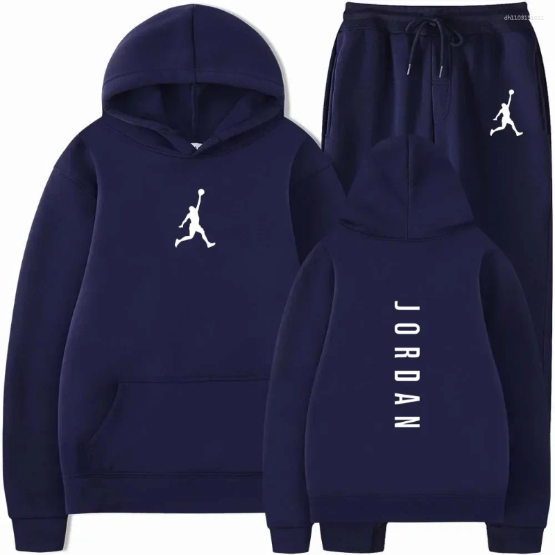 Men's Tracksuits 2025 Spring And Autumn Outdoor Fitness Basketball Casual Sportwear Set Fashion Hooded Jumper Jogging Pants Two-piece