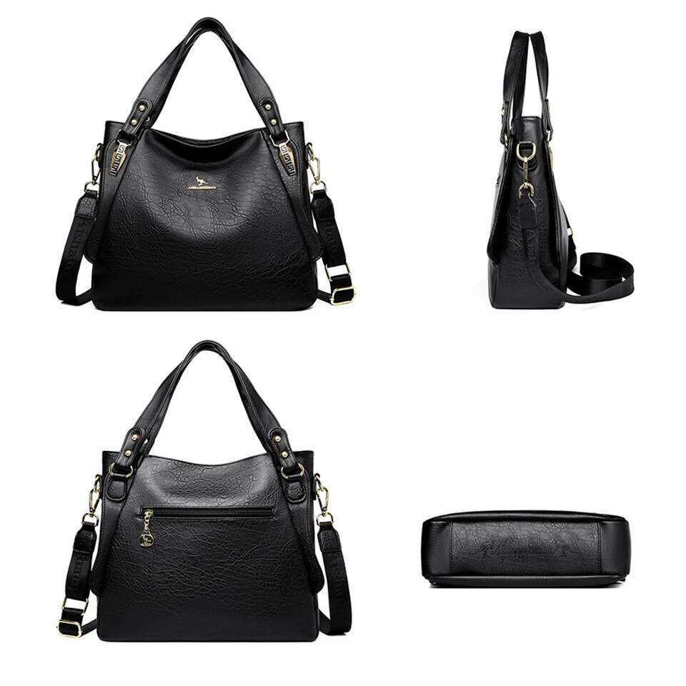 Genuine Brand Soft Leather Top-Handle Bags Female Handbags Women Shoulder Crossbody Tote Messanger Bag Large Capacity Sac A Main