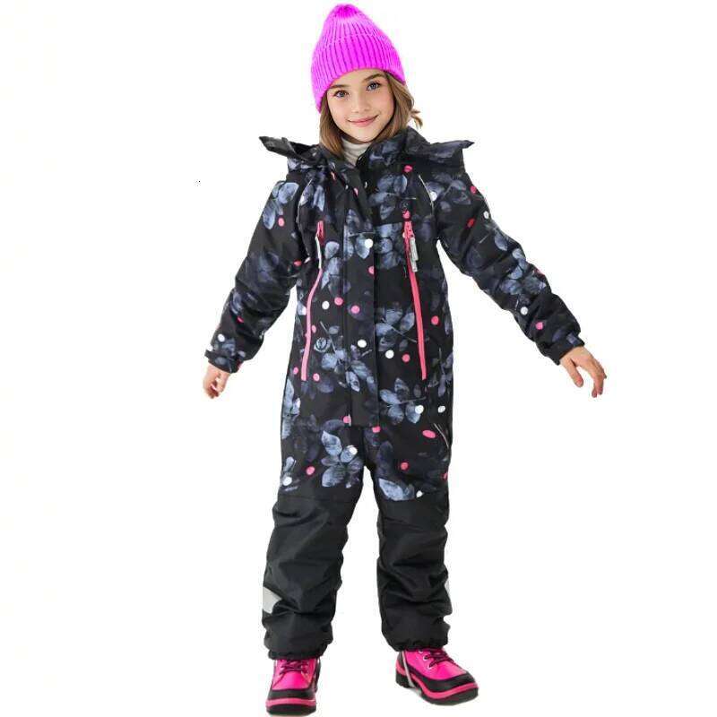European Single Children's Boys And Girls' One-Piece Suit, Waterproof, Windproof, Warm Outdoor Adult Ski