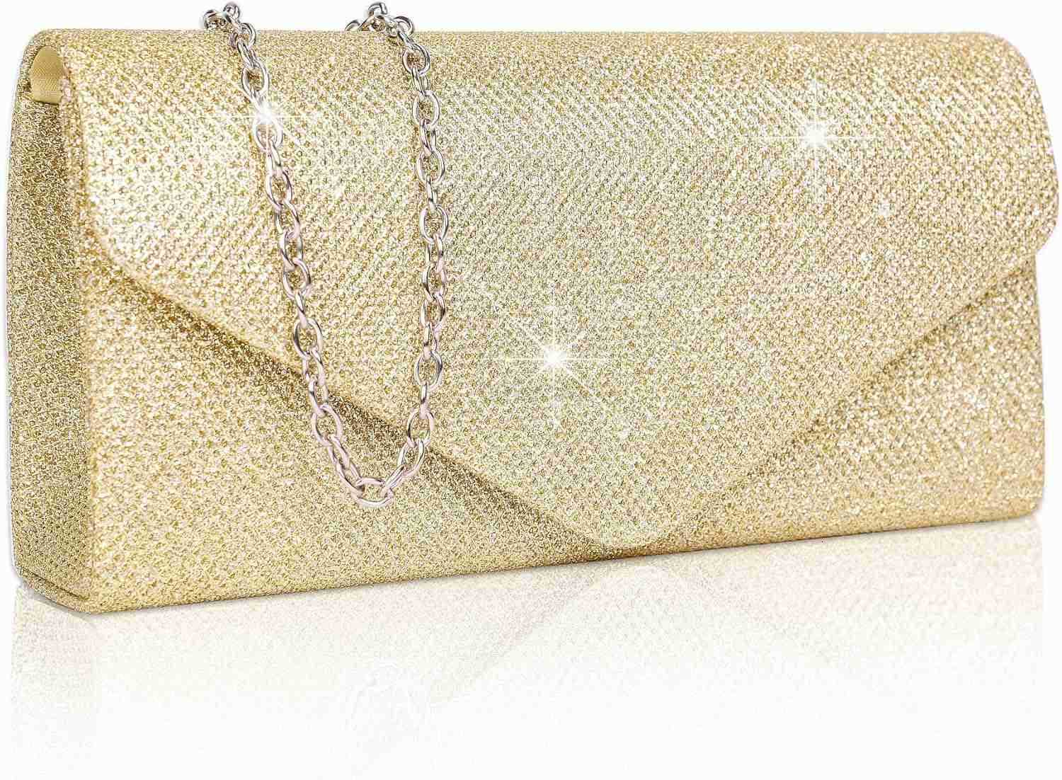 Purses for Women Sparkly Sequin Envelope CluTCh Evening Bag wChain Elegant Party Prom Dress Bride Purse Z25910