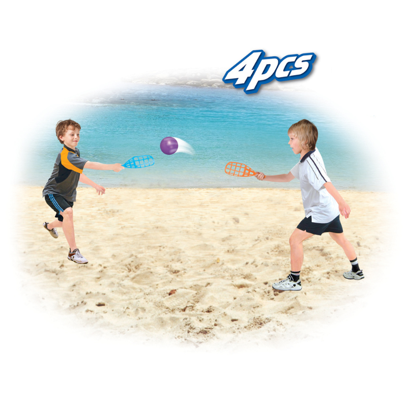 Colorful Plastic Catch and Toss Game Set - Includes 2 Catchers & 2 Balls for Outdoor Fun