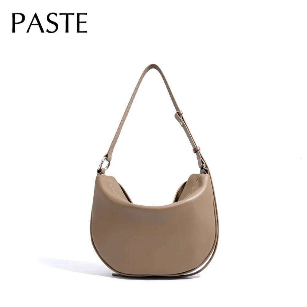 2025 Wine Red Fashion Designer Calfskin Leather Saddle Shoulder Bag High-End Simple Lock Women Handbag Dropshipping