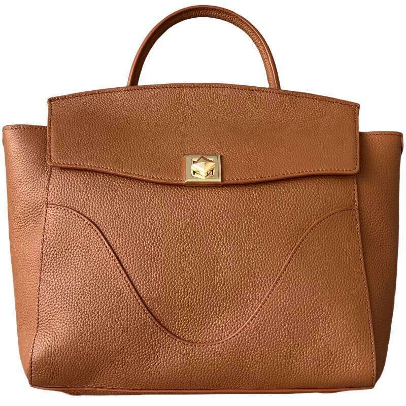 Leather Wave Travel Double Bag Women's Commuter Large Capaci Handbag Single Oulder Cuter Briease