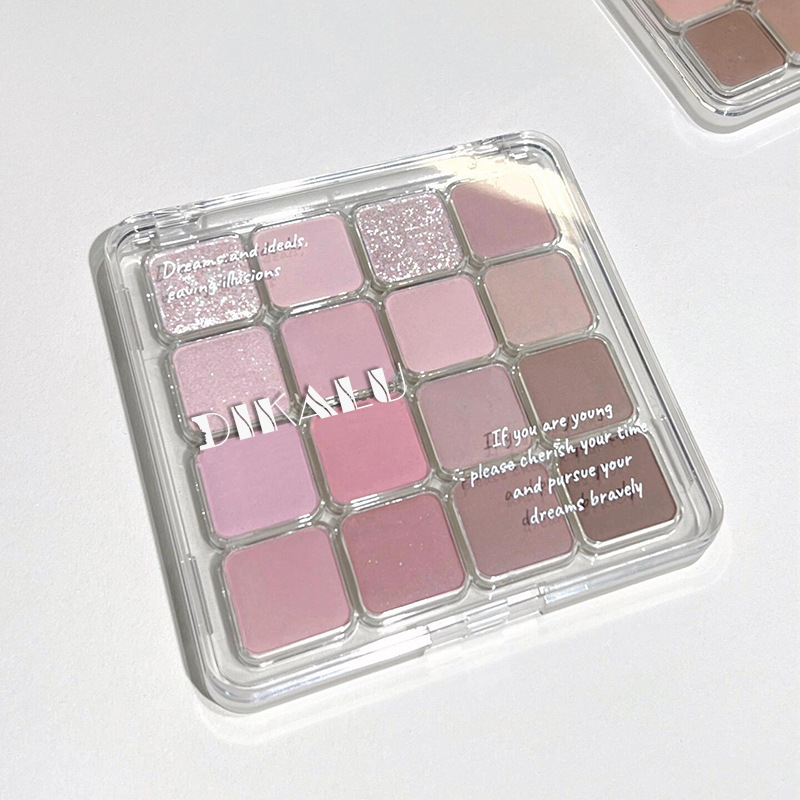 16 Colors Matte Eyeshadow Palette Melon Color Earth Tone Eye Shadow Makeup Waterproof Silkworm Brightening Glitter Plate X250827