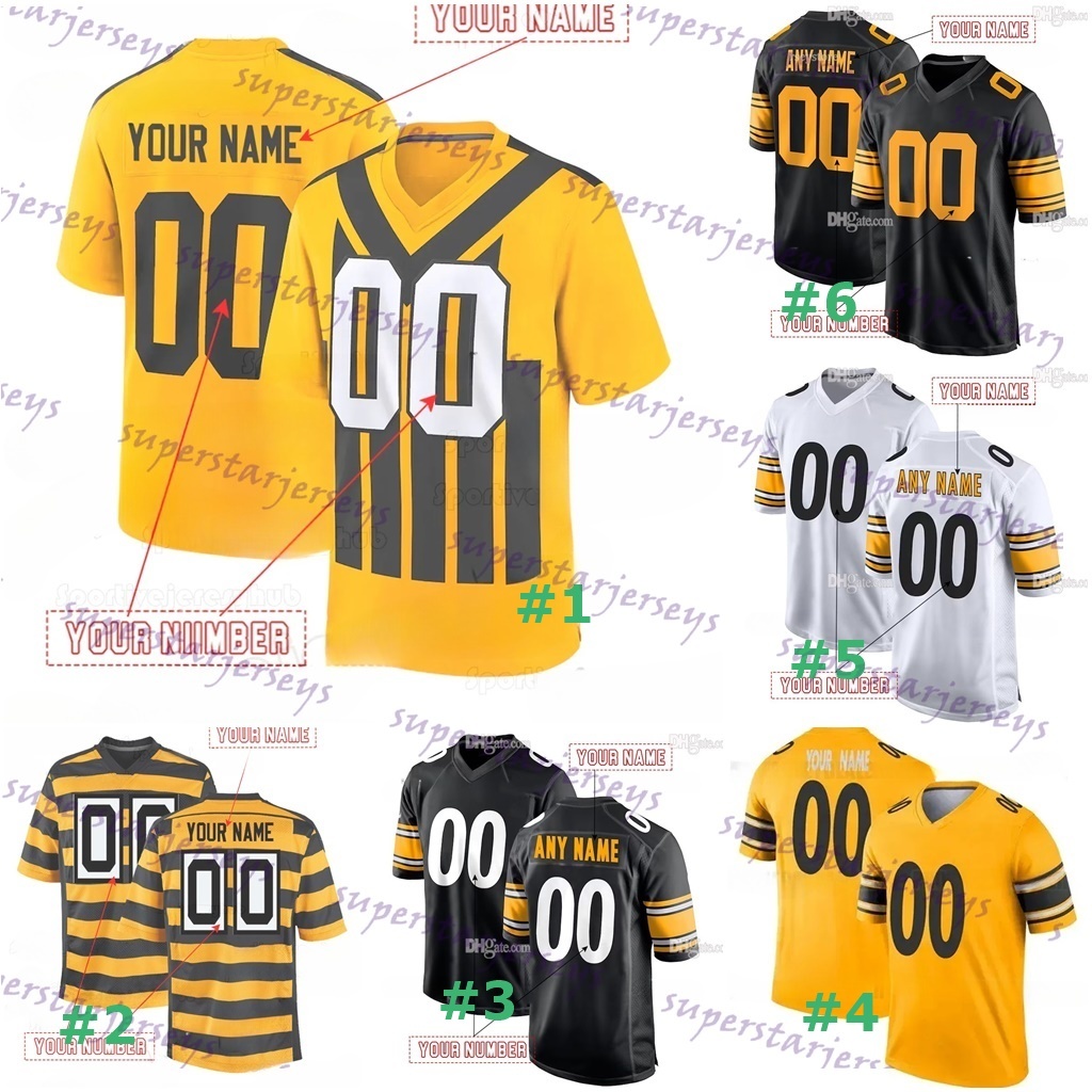 Personalize 1933 Throwback Jersey Aaron Rodgers Jack Sawyer Howard Metcalf Watt Football Patrick Queen Joey Porter Jr Franco Polamalu Fitzpatrick Freiermuth