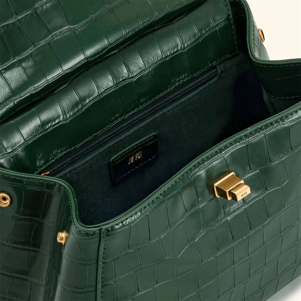 JW PEI Handbag Female 2025 New Canvas Brown Lucia Lock Buckle Shoulder Crossbody Senior Sense Of Light Waist Bag 250806