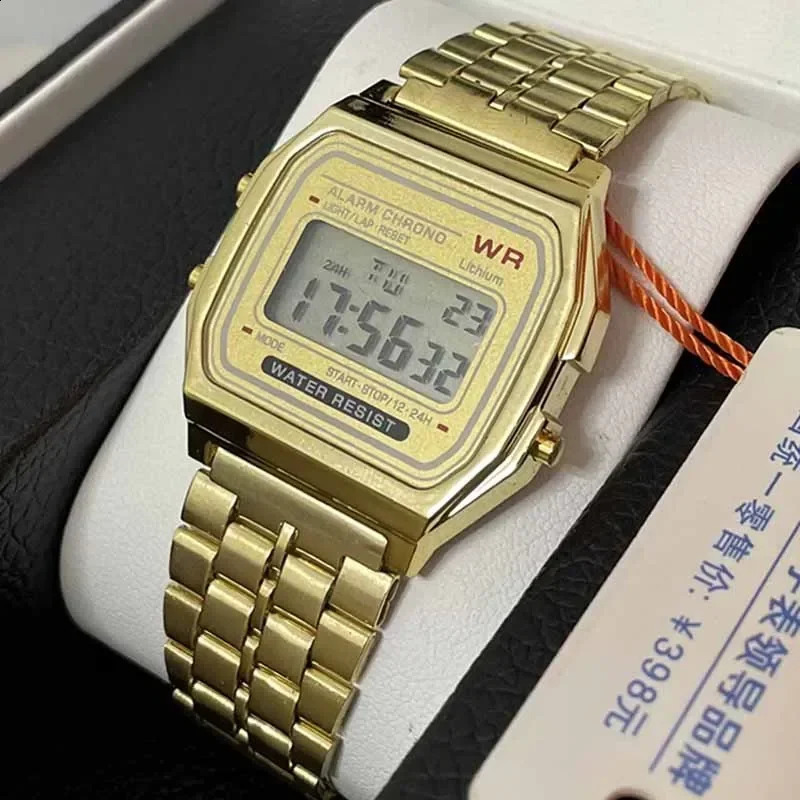 F91W Watch Waterproof Retro Digital Stainless Steel Sports Military Watches Men Women Electronic Wrist Watches Clock 250819