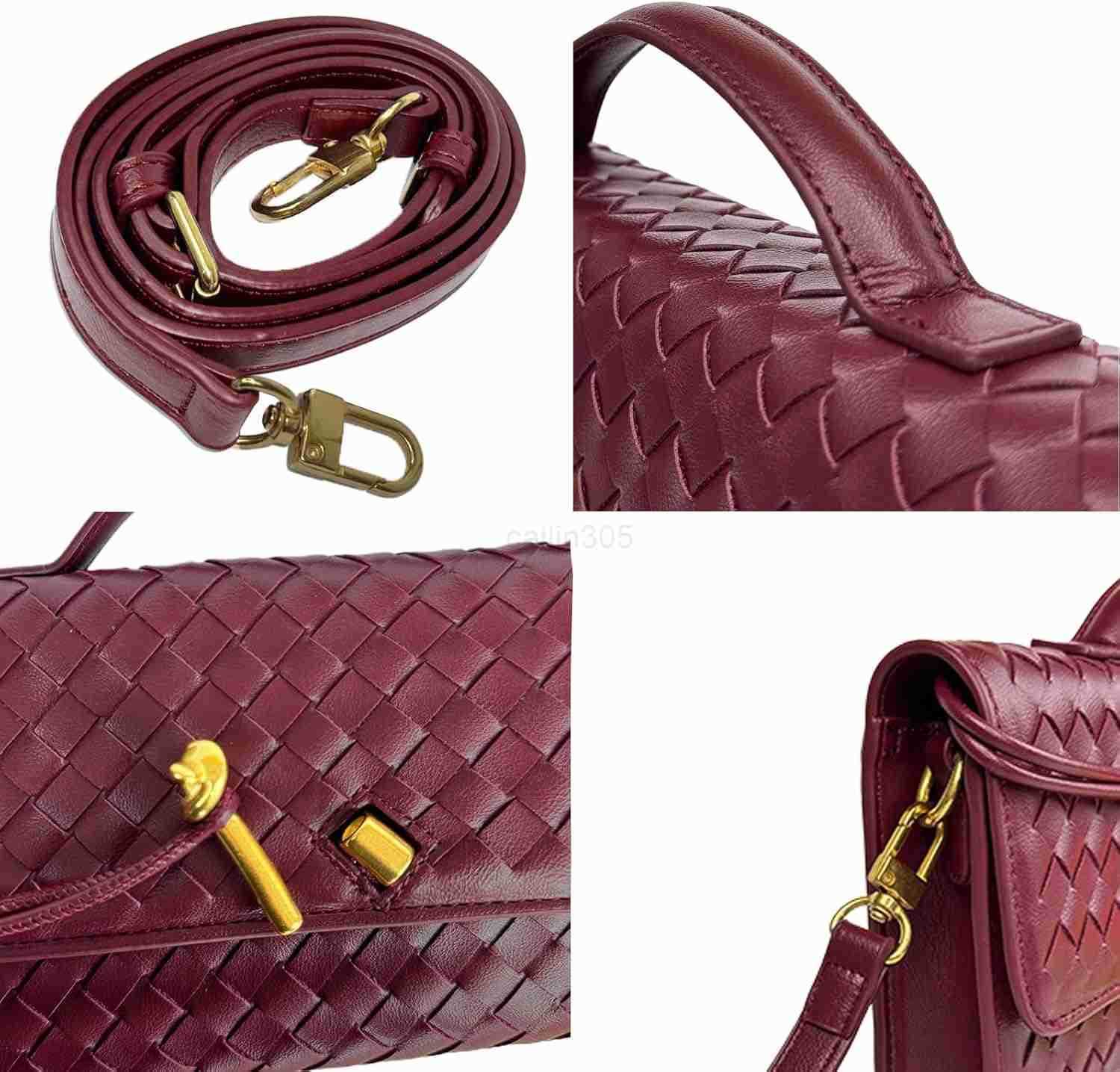Clutch Purses for Women Formal Handmade Woven Shoulder Handbag Fashion Leather Crossbody Bags for Women M250828