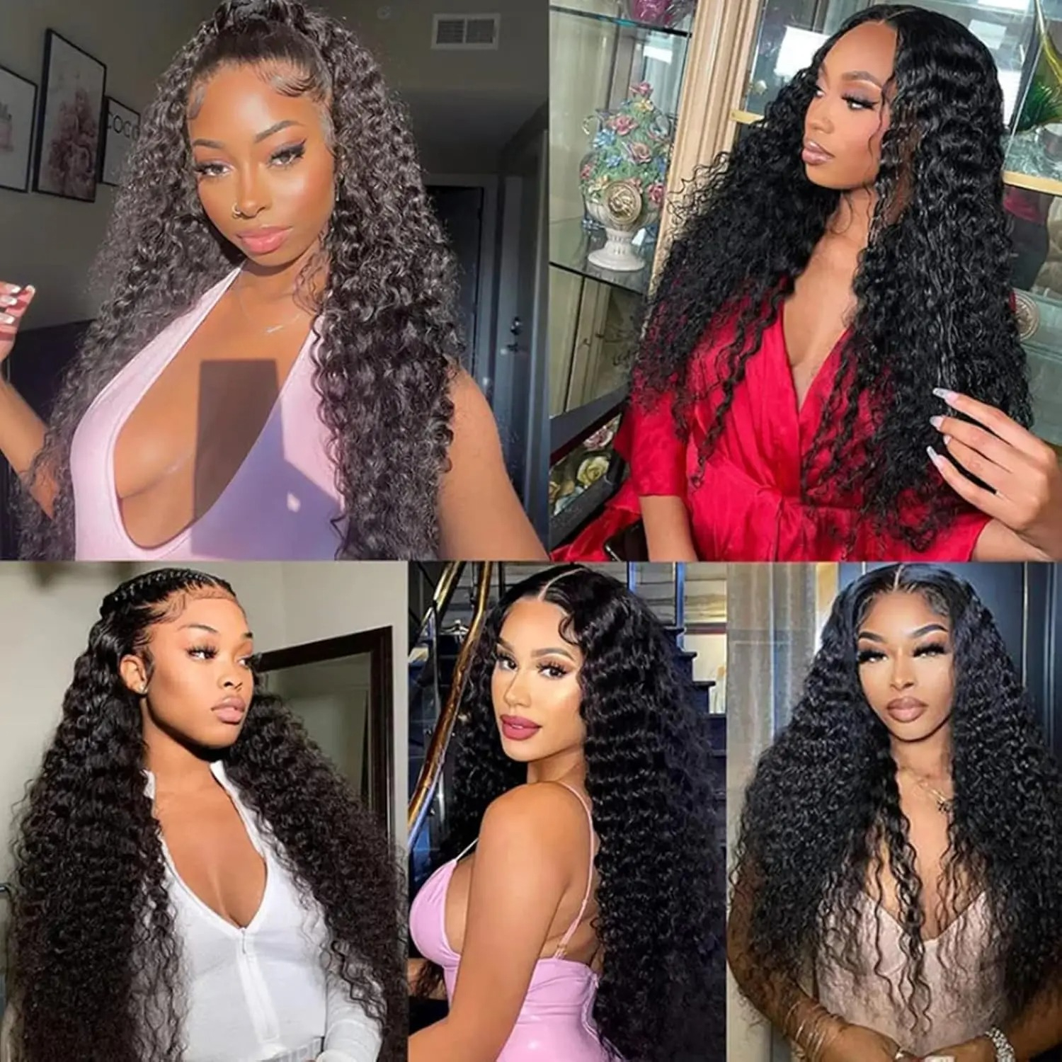 250 Density 36 Inch Brazilian Deep Wave Front Wig Water Wave 13x6 Hd Lace Frontal Wig 13x4 Curly Human Hair Wigs Wear And Go For Women