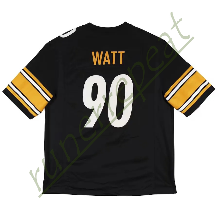 T.J.Watt 90 Aaron Rodgers 8 Joey Porter Jr. DK Metcalf 4 Troy Polamalu 43 Pat Freiermuth Najee Harris Personalized Customized Football Jerseyssss Cust
