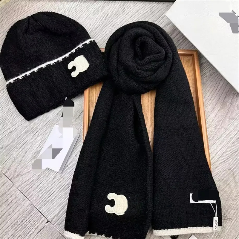 New style High Quality brand Scarf Hat Set For beanies Men Women Wool Winter 2 Piece Design Caps Designer Hats Scarves Wool Beanie Wrap Scarfs very nice