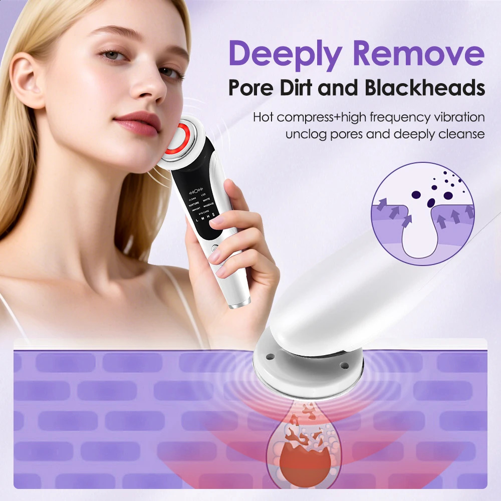 7 in 1 Facial Massager Vibration Compress Skin Care Tool Skin Rejuvenation EMS Facial Firming Massager Face Eye Care 250820
