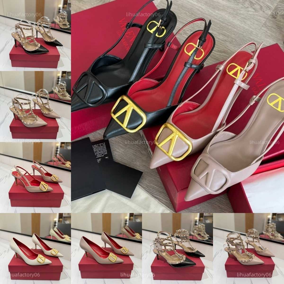 Dress Shoes Dress Shoes Brand Designer Womens High Heels Paris Dress Classic Ladies Women 8 cm 10 cm Black Gold Stiletto Genuine Leather Woman Pumps with Dust Bag us413