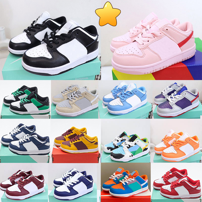 Designer Outdoor Kids Shoes For Boys Girls Toddler Sneakers Black White Panda Pink Cows Casual Fashion Children Walking Sports Athletic Trainers
