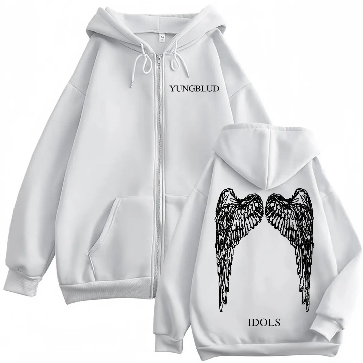 Yungblud 2025 Album Idols Merch Zipper Hoodies Men Women Rock Hip Hop Zip Up Sweatshirts Fashion Casual Oversized Pullovers 250827