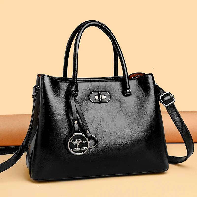 Woman Shoulder Large Capacity For Women Vintage Crossbody Bag Solid Colors PU Portable Handbag Ladies Messenger Bags