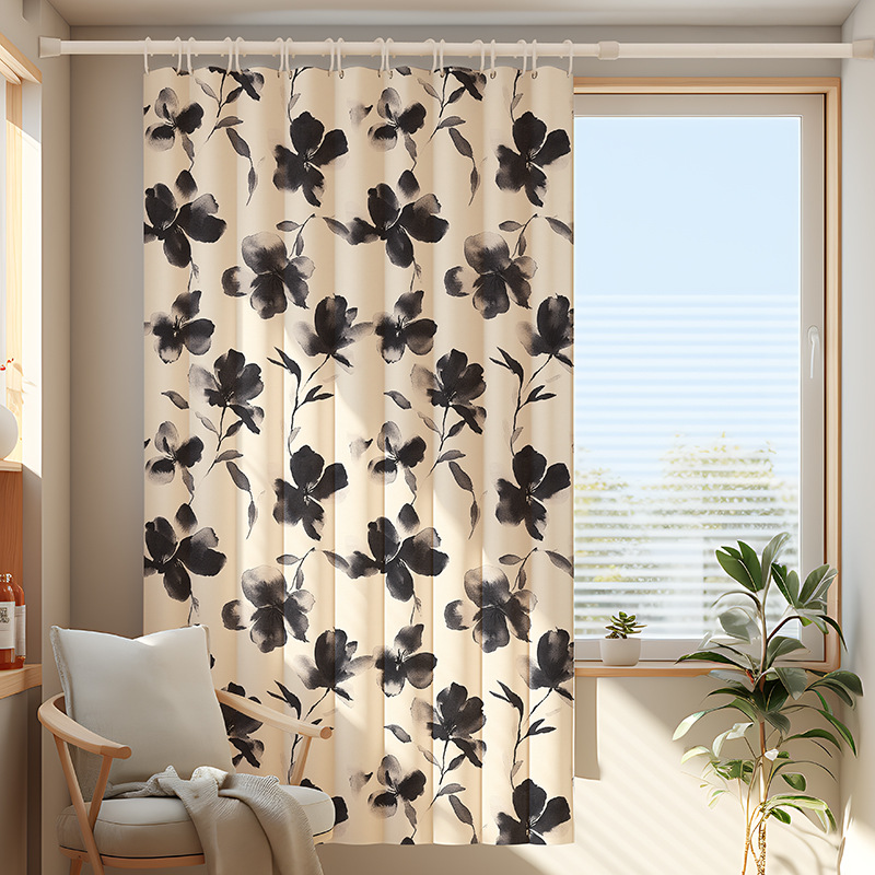 YL-37112 modern simple partition hanging ring style home bedroom door curtain pastoral style kitchen bathroom shading curtain curtain