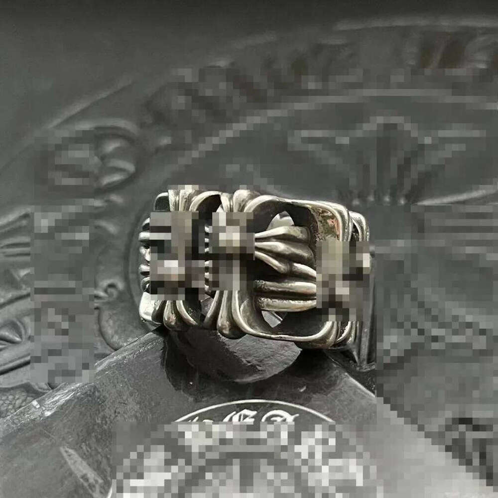 Chrome Ring Designer Crossers Rings S925 Silver Plated Hip Hop Men and Women High quality Vintage Cross Open Silver Ring Jewelry gift Vintage washed antique ring a6f