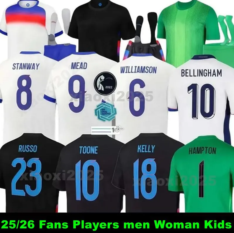 2025 2026 englands football shirt Bellingham PALMER Foden MAINOO 25 26 kane rice saka Soccer Jerseys Home Away camisa de futebol adult Men Kids kit uniform fans