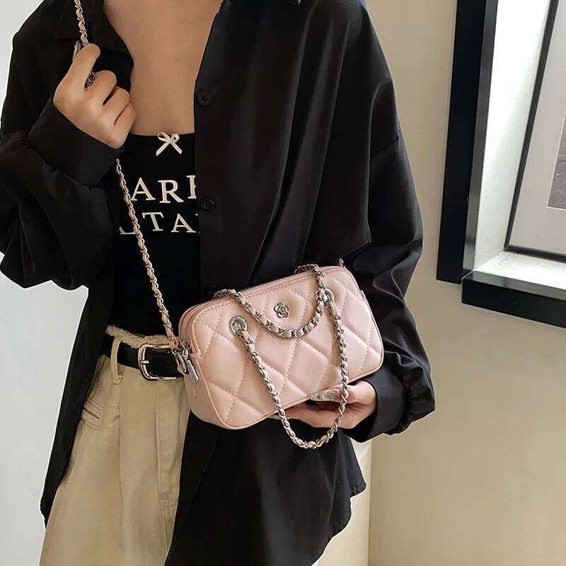 Light Chain Ladies Dia Small Square 2025 Summer Fashion Simple Casual All-Match One-Shoulder Messenger Bag