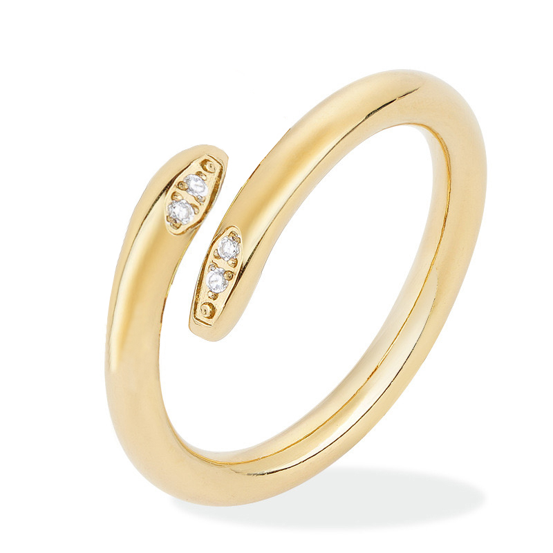 Nail Rings Luxury Ring Designer Jewelry Titanium Steel Rose Gold Silver Diamond Fashion Classic Simple Wedding Engagement Gift for Couple Lover Women Men girls