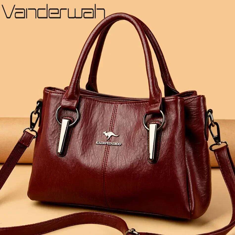 2025 Genuine 3 Layers High Quality Soft PU Leather Ladies Shoulder Crossbody For Handbags Women Bags Designer