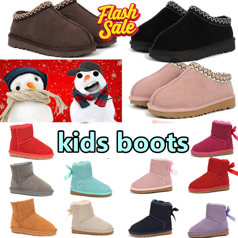 Free delivery Kid slippers designer slippers Toddler Boots Kids Tasman Slippers Baby Child Snow Boot Children Boys Girls Winter Classic Ultra Mini Boots size 22-34