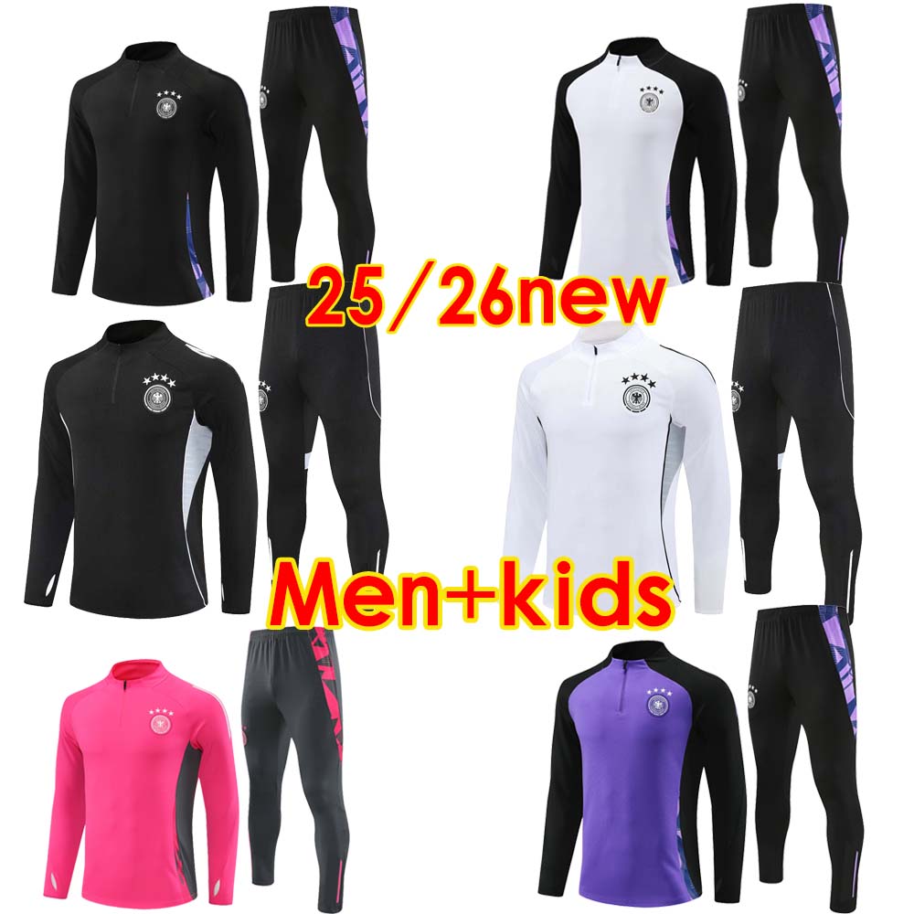 25 26 Germany MULLER soccer tracksuit 2025 2026 HAVERTZ KROOS MUSIALA survetement fottball jacket Training suit Football Jogger long-sleeved tracksuit jogging set