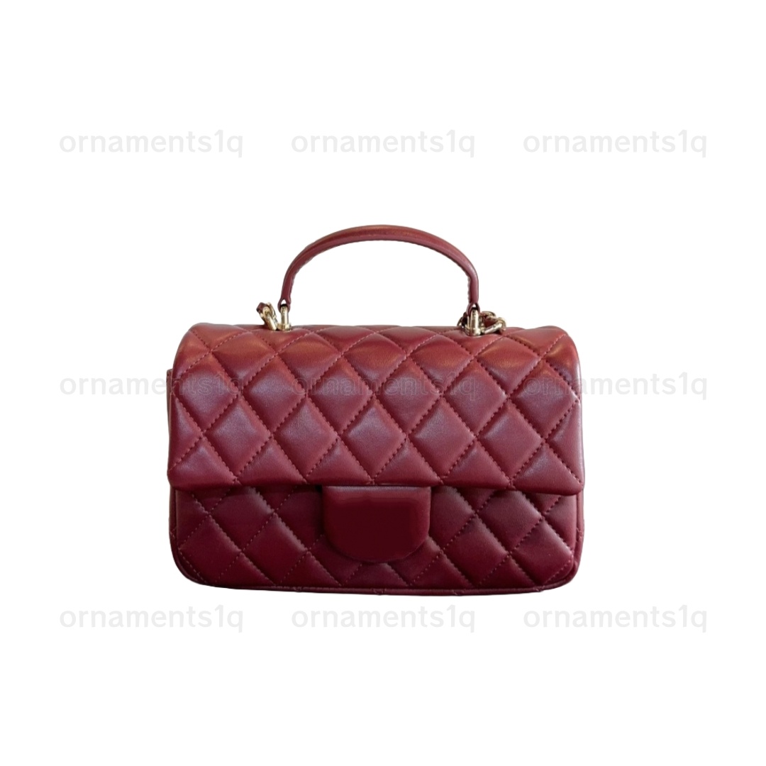 Designer Handbag Crossbody Bag with Handle Tote Bag with Chain Strap High Quality Leather Shoulder Bag Diamond Lattice Classical Leisure Flap Bag