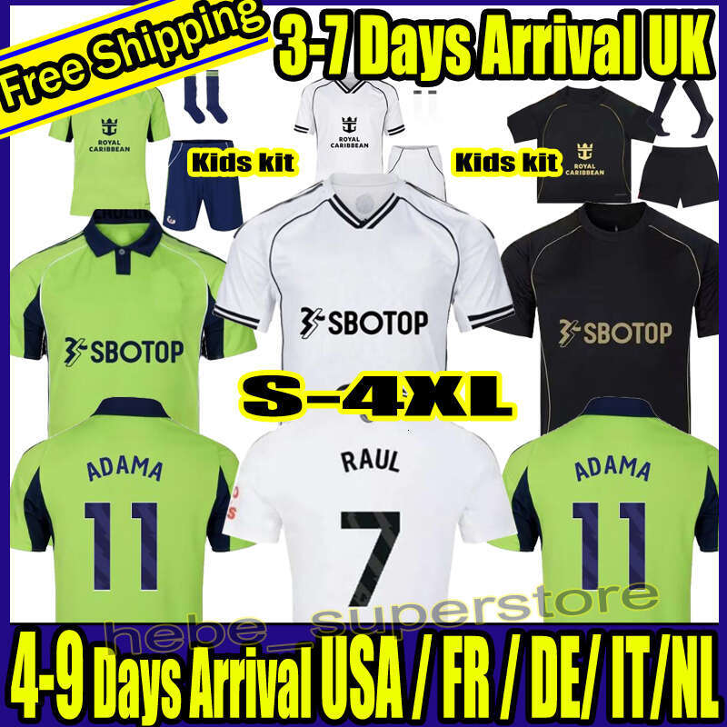 3XL 4XL 25 26 Fulham HOME AWAY SMITH ROWE MUNIZ ANDREAS CAIRNEY RAUL FULHAMS football shirt soccer Jerseys MITROVIC ROBINSON 2025 2026 WILSON Men kids Children kit set