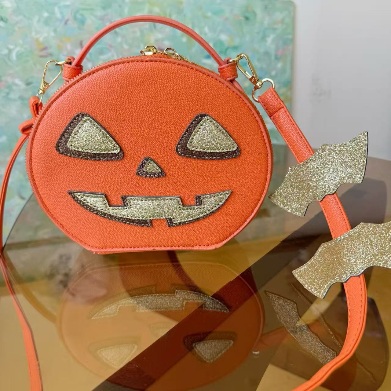 2025 autumn new fashion Halloween cute niche style lightweight single atmosphere shoulder unique fashion pumpkin bag designer single shoulder bag