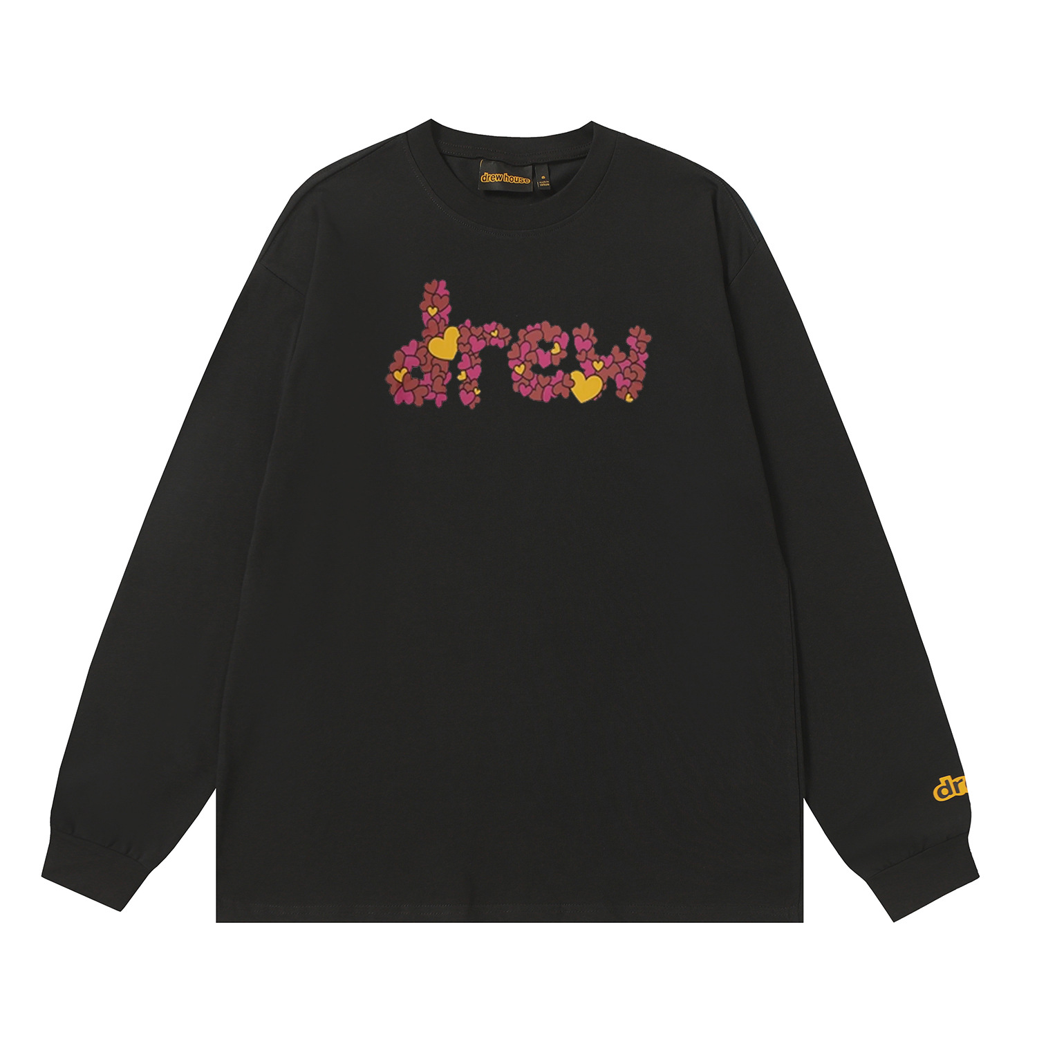 Drew House New drew Love T Shirt Men's and Women's Long Sleeve Tshirt Designer Luxury