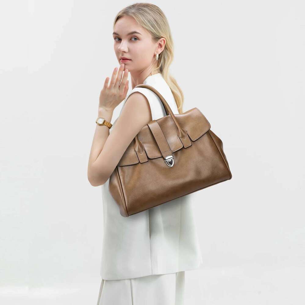 Large Capacity PU Simplicity Women's Tote Hasp Sewing Thread Crossbody Bags 2024 New Leisure Trend Bolsas Femininas