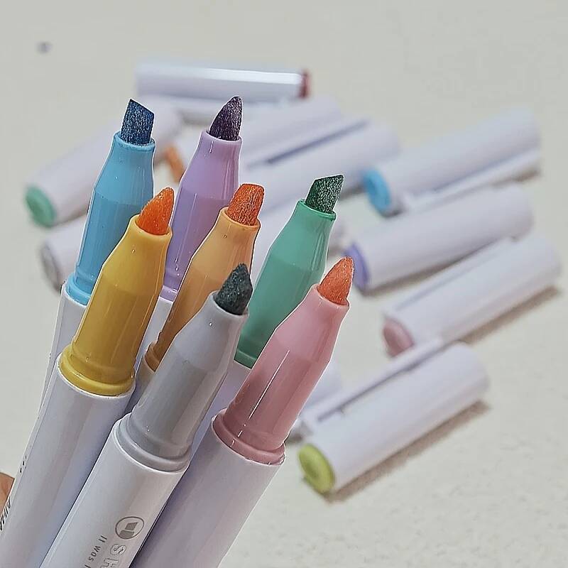 4pcs Color Shiny Pens Set Bling Sparkling Highlighter Marker 4mm Brush For Drawing Painting Art School Metallic Glitter i1
